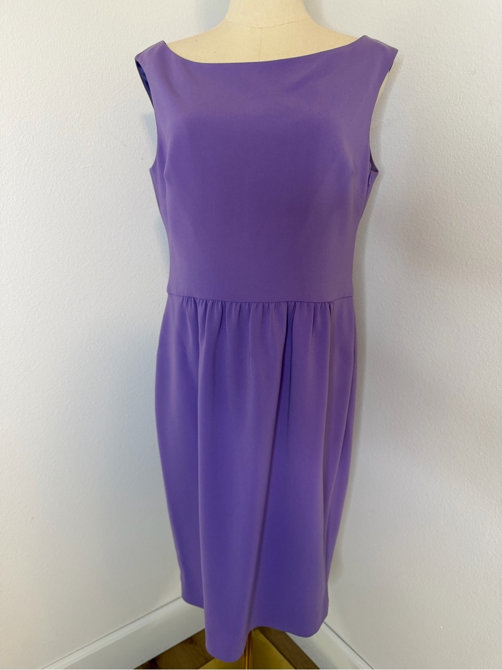 Moschino Lavender Boatneck Sleeveless A Line Dress Size 10